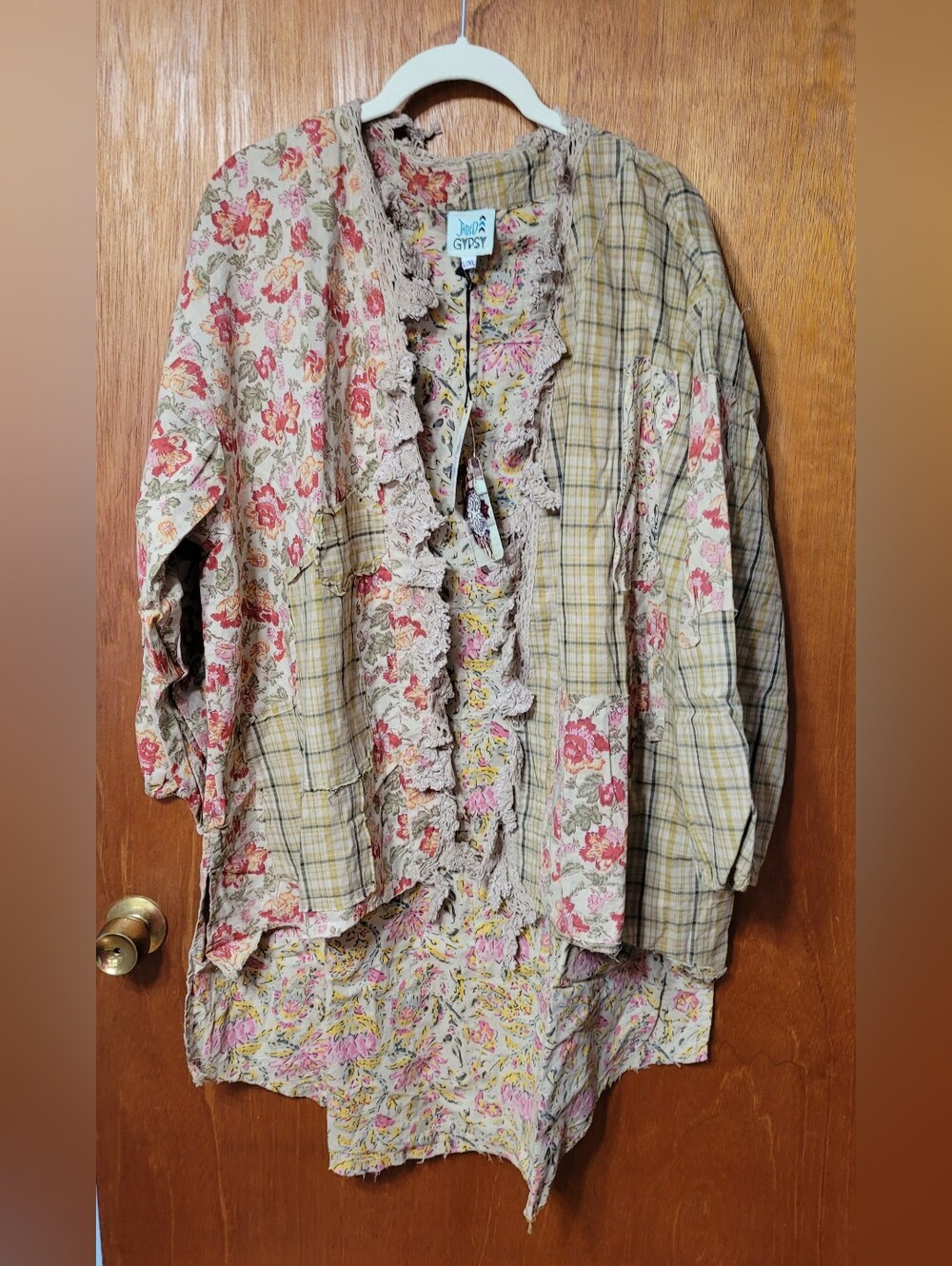 Jaded Gypsy Wildflower Fountain Jacket 100% Cotton Size L/XL NWT (1618)
